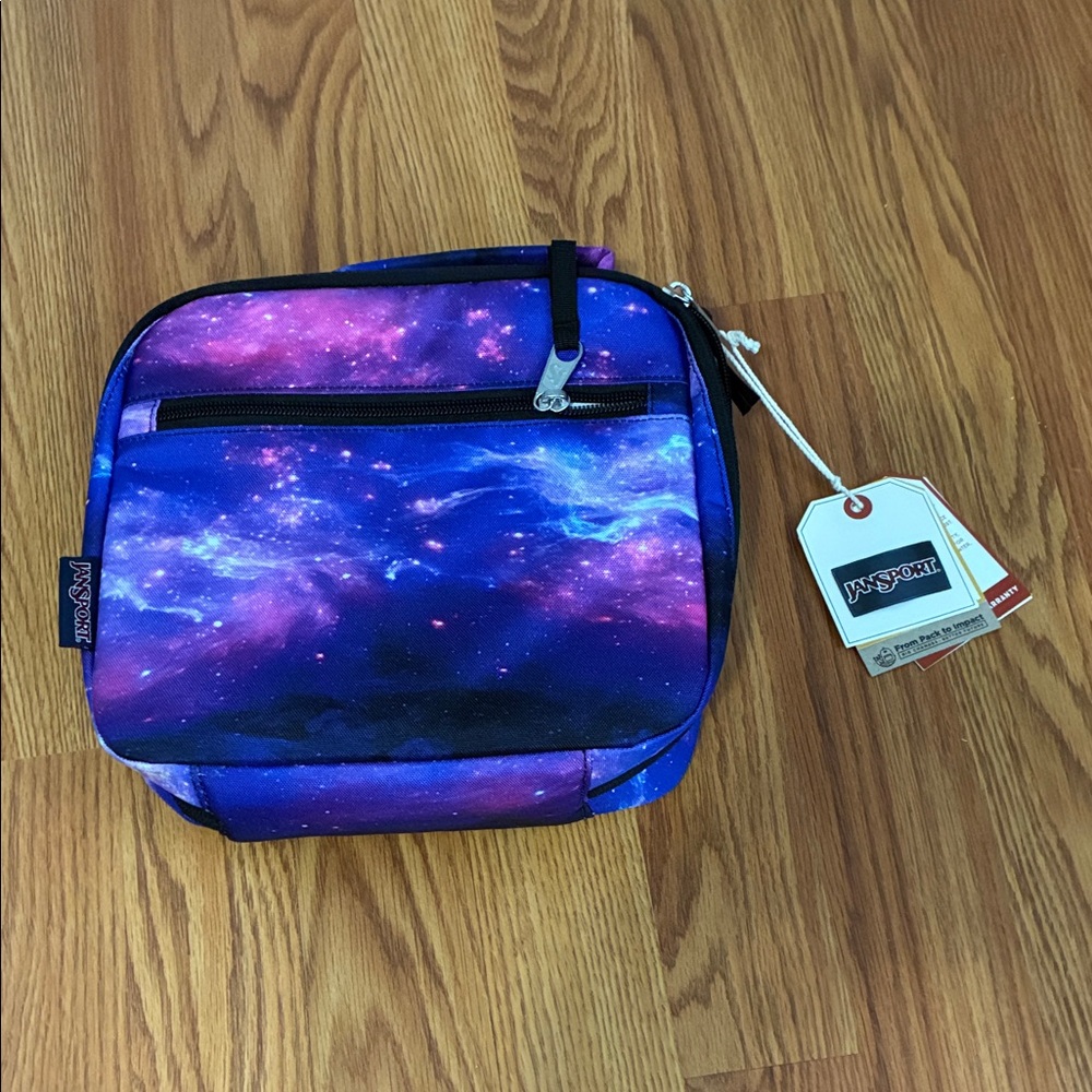 Jansport Purple and Blue Galaxy Lunch Box